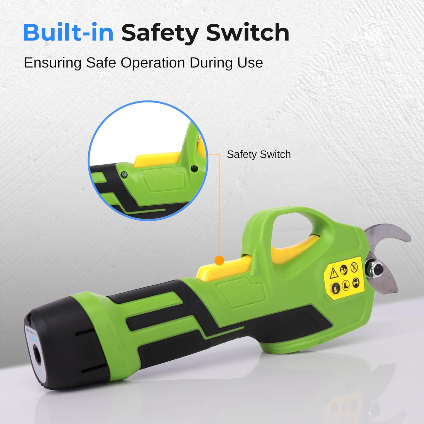 Serenelife Cordless Pruning Shears & Branch Cutter - Electric Pruner with 6 feet of Extension Reach - Rechargeable Battery & .98 IN Cutting Diameter - Ideal for Bushes, Roses, Gardens & Branches