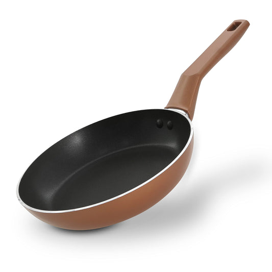 NutriChef 10'' Large Open Fry Pan - Non-Stick High-Qualified Kitchen Cookware with Black Inside and Brown Outside (Works with Model: NCCWA13BR)