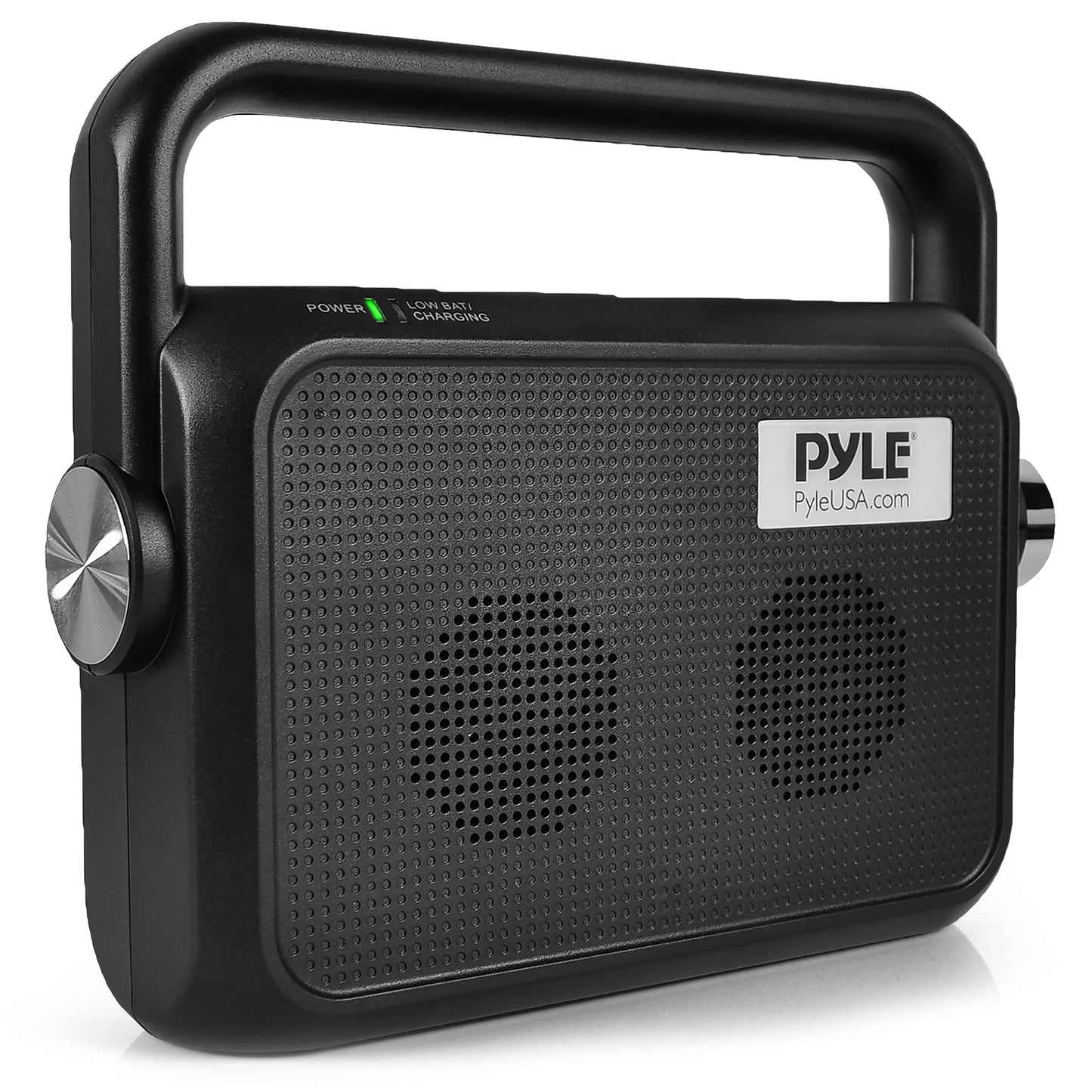 Pyle Wireless Portable Speaker Soundbox - 2.4ghz Full Range Stereo Sound Digital TV MP3 iPod Analog Cable w/ Headset Jack Voice Enhancing Audio Hearing Assistance - PTVSP18BK