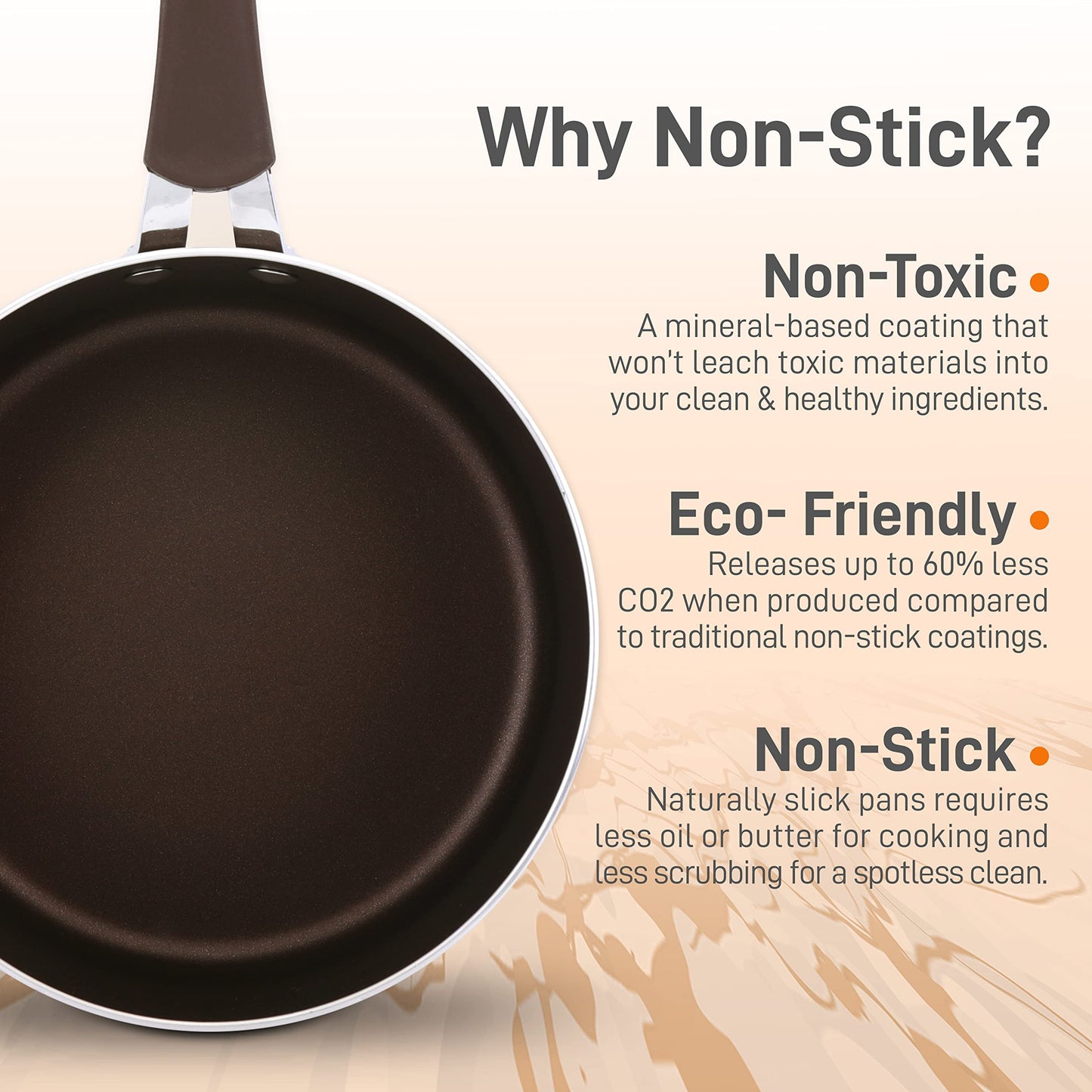 Nutrichef Sauce Pot with Lid - Non-Stick High-Qualified Kitchen Cookware with See-Through Tempered Glass Lids, 2.5 Quart (Works with Models: NCCW14SBR & NCCW20SBR)