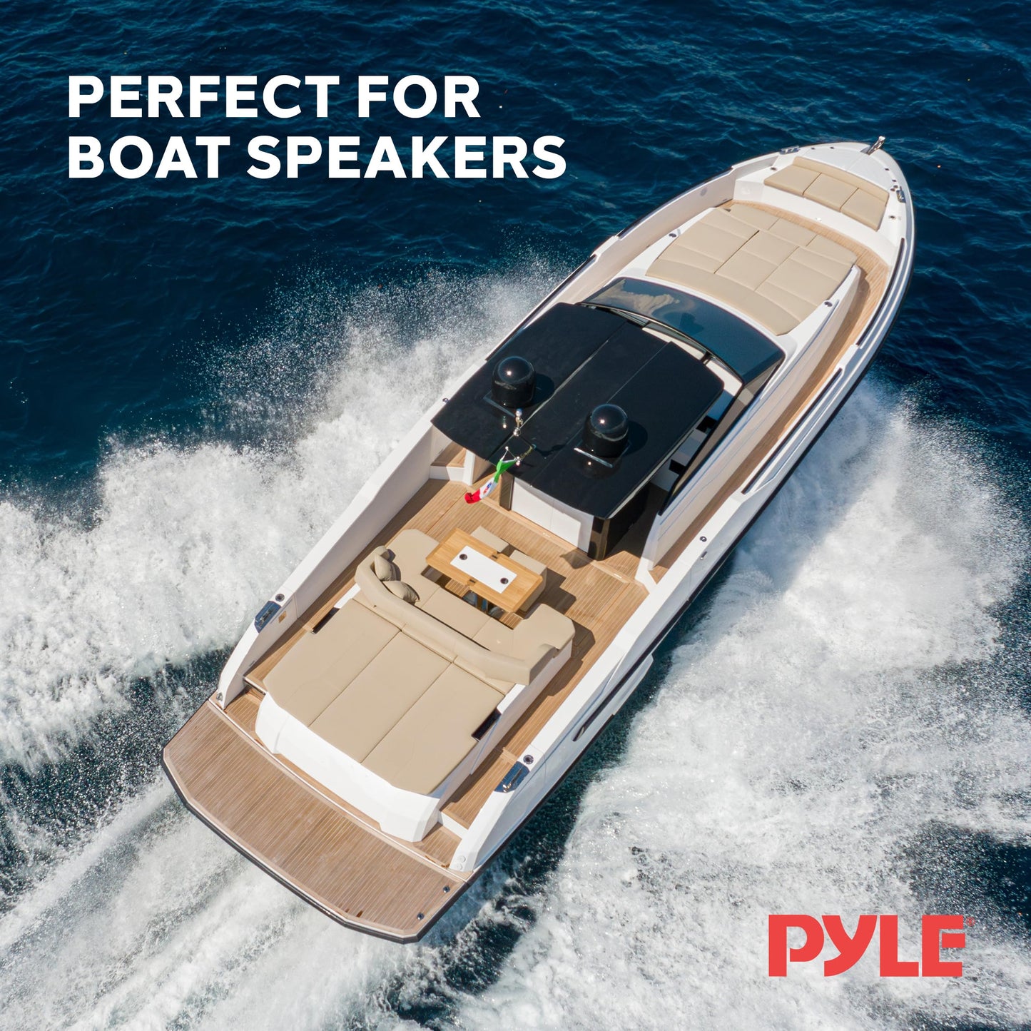 Pyle 50ft 18 Gauge Speaker Wire - Waterproof Marine Grade Cable in Spool for Connecting Audio Stereo to Amplifier, Surround Sound System, TV Home Theater and Car Stereo - PLMRSW50