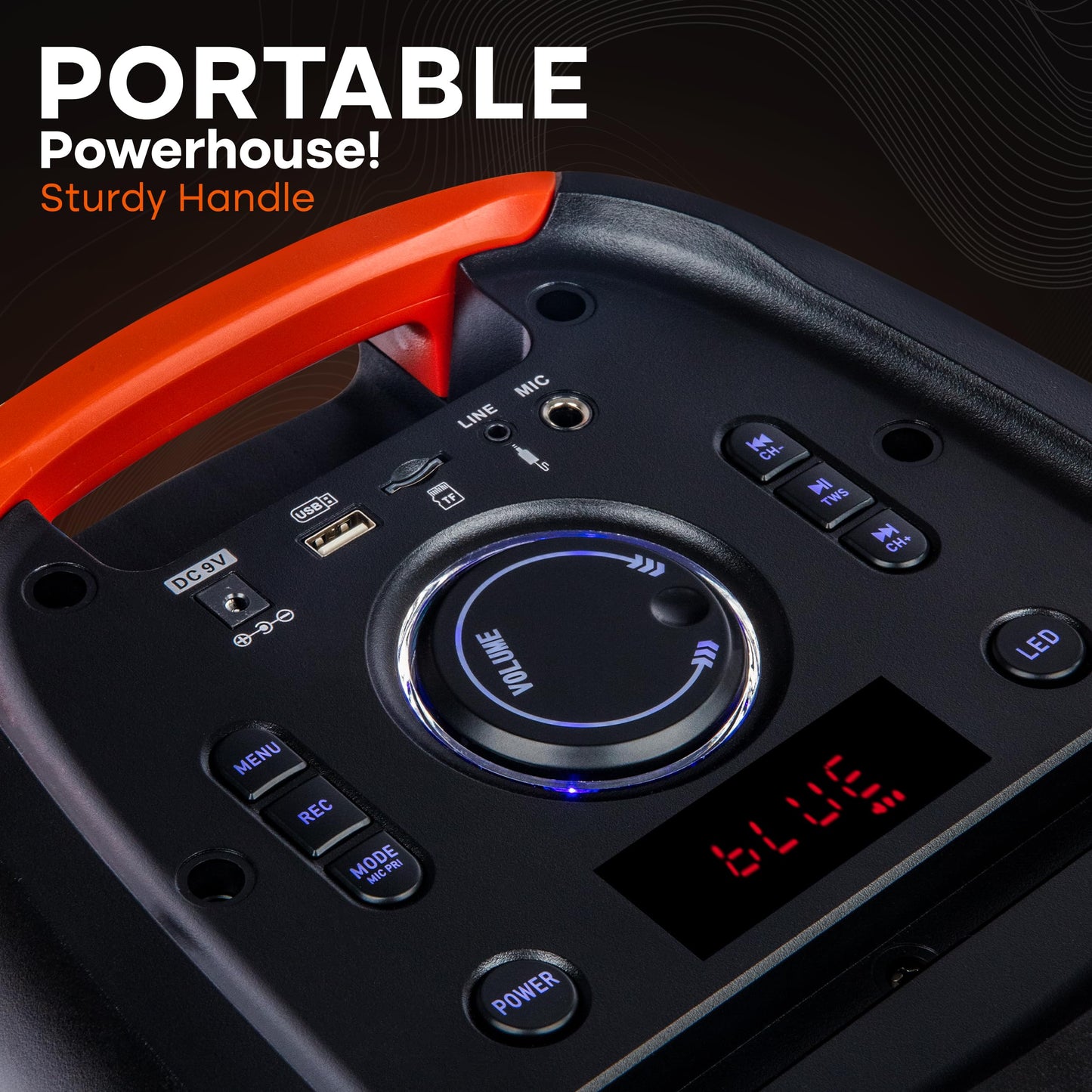Pyle Audio Large Bluetooth Party Speaker - Big Bluetooth Speaker with True Wireless Stereo System - Enjoy Powerful Bass and Clear Treble - Portable Big Speaker - PPHP1979-160W