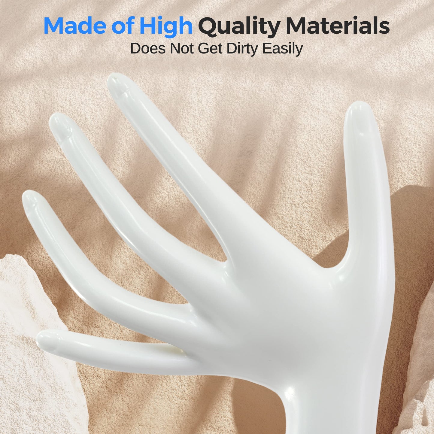 SereneLife Jewelry Hand Display Holder, 11.8-Inch Long Female Mannequin Hand, Perfect for Displaying Rings, Bracelets, Bangles, Watches, or Gloves