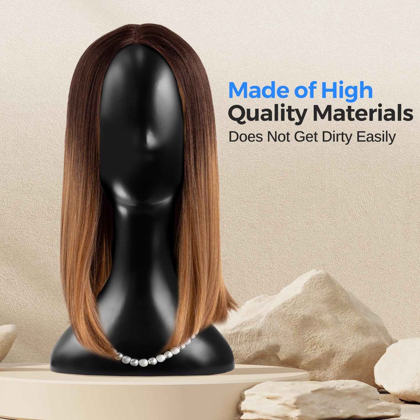 SereneLife Professional Mannequin Head, Durable Multi-purpose Women Model Wig Stand Display, Suitable for Shaping and Displaying Hats, Hair Pieces, Wigs, Accessories and Jewelry