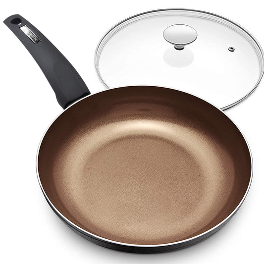 8'' Durable Small Fry Pan - Non-stick Kitchen Cookware, Induction compatible| PTFE/PFOA/PFOS-Free Hard-Anodized Look Heat Resistant Lacquer, Compatible with Model: NCCW12S - NutriChef PRTNCCW12SFP