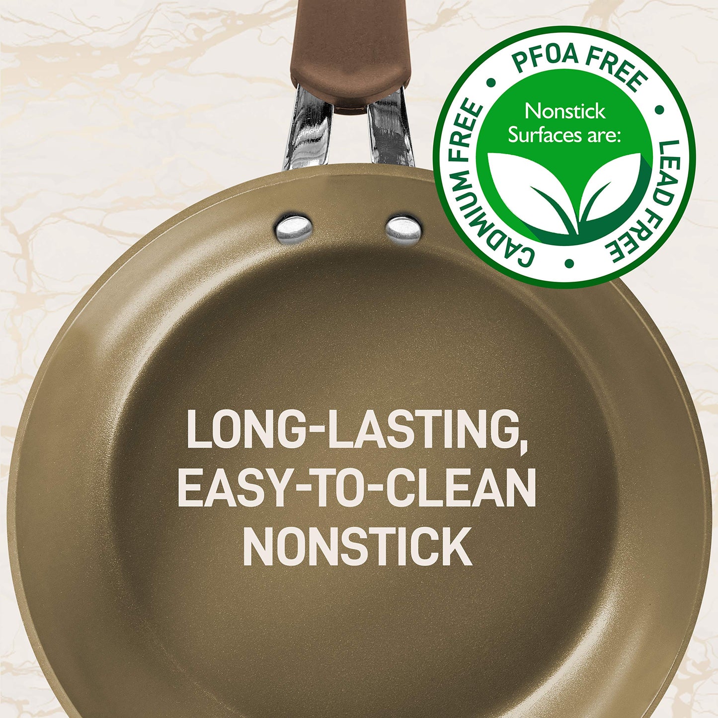 NutriChef 8'' Durable Small FryPan Nonstick High-Qualified Kitchen Cookware,Induction compatible PTFE/PFOA/PFOS-Free Heat Resistant Lacquer Kitchen Ware,Compatible with Model:NCCW11COF,One size,Coffee