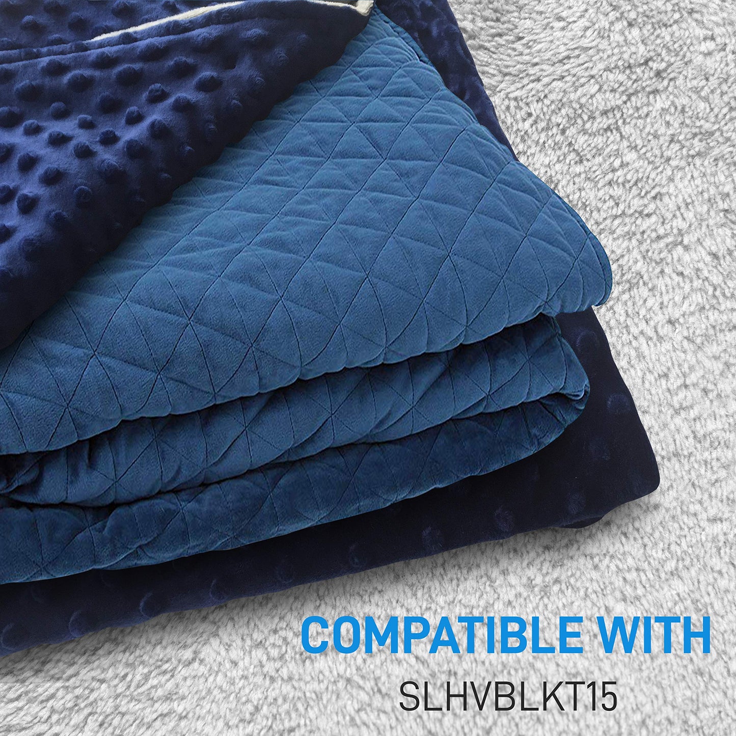 Weighted Blanket Comforter Duvet Cover - Queen Size Quilted Outer Cover For SereneLife Weighted Quilted Blanket SLHVBLKT20 and SLHVBLKT15 Models - Machine Wash Safe - SereneLife PRTSLHVBLKT2010