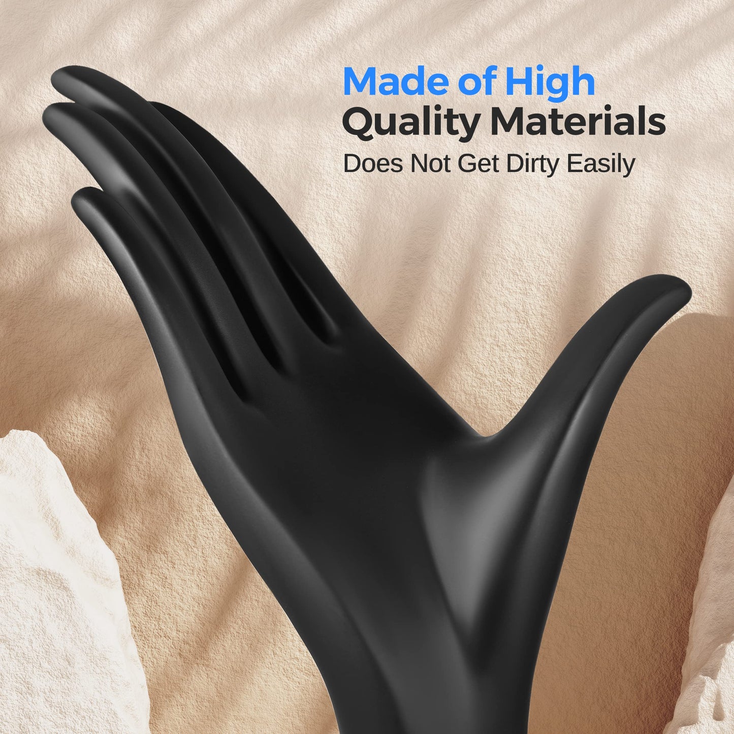 SereneLife Jewelry Hand Display Holder, 18.5-Inch Long Female Mannequin Hand, Perfect for Showcasing Rings, Bracelets, Bangles, Watches, Gloves, and Stylish Accessory Display