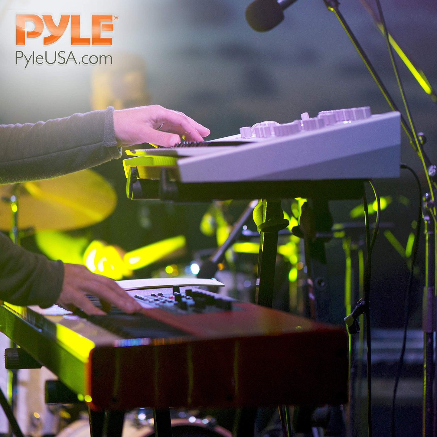 PYLE Heavy-Duty Multi-Functional Music Stand - Z Style & Portable, 2nd Tier, Height & with Adjustment, Digital Keyboard Stand, Rack Case w/Ergonomic Design, for Home Studio etc. - Pyle PKST2TZ , black