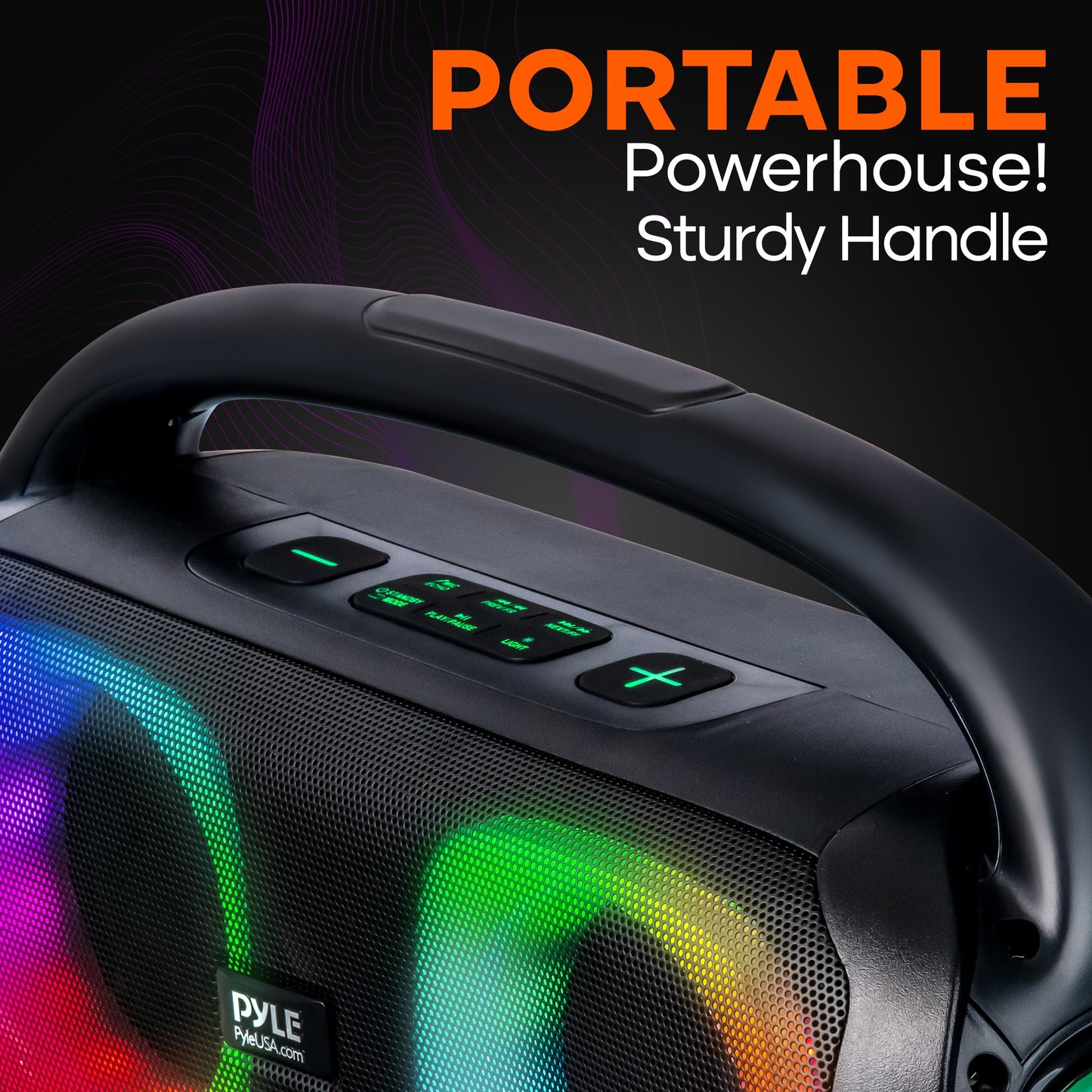Pyle 160W Dual 5-Inch Bluetooth Boombox Speaker with True Wireless Stereo – Deep Bass, Crisp Treble, LED Display, Built-in Rechargeable Batteries – Large Portable Bluetooth Speaker