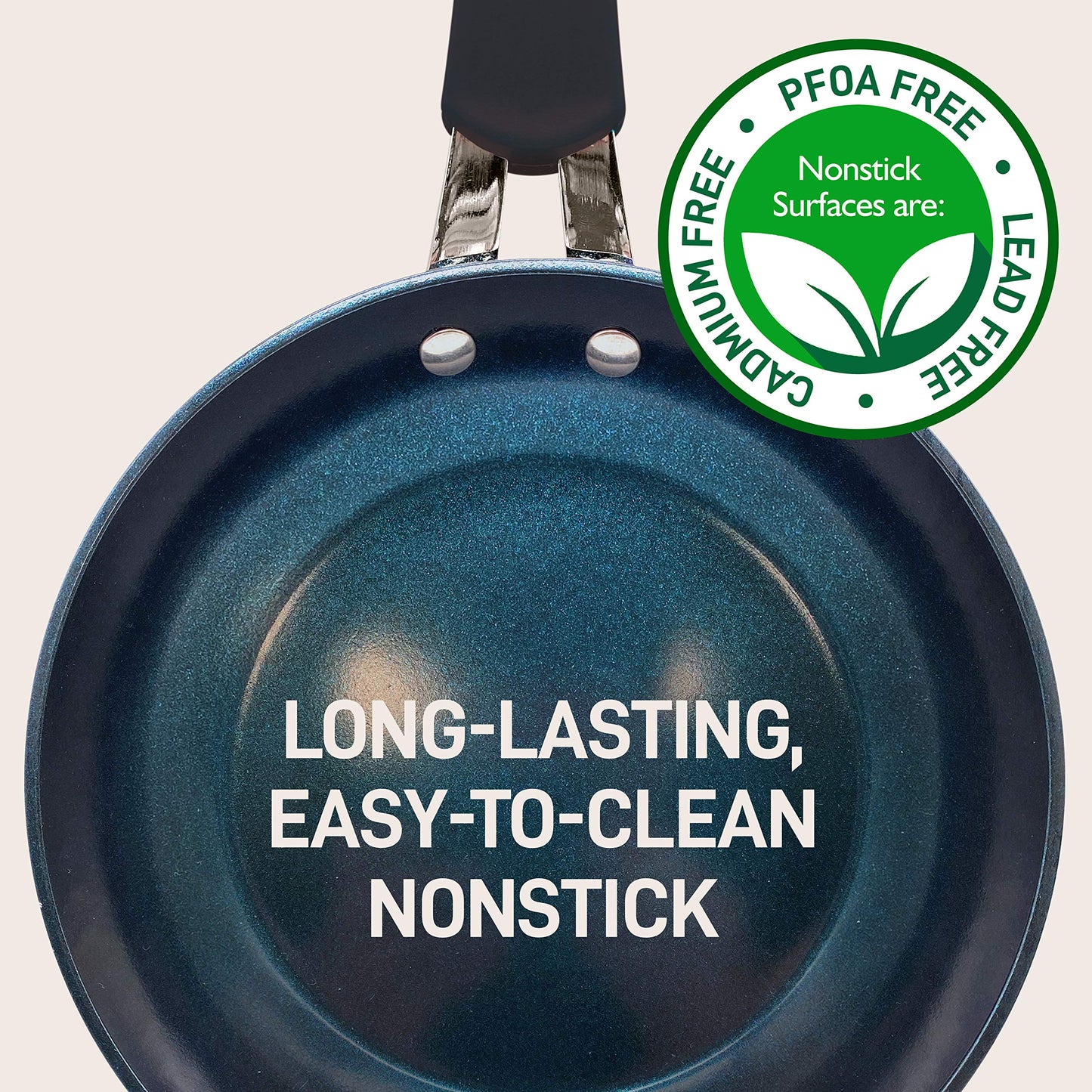 NutriChef 8''Durable Small Fry Pan Non-stick High-Qualified Kitchen Cookware,Induction compatible PTFE/PFOA/PFOS-Free Heat Resistant Lacquer Kitchen Ware,Compatible with Model: NCCW11DS,One size, Blue