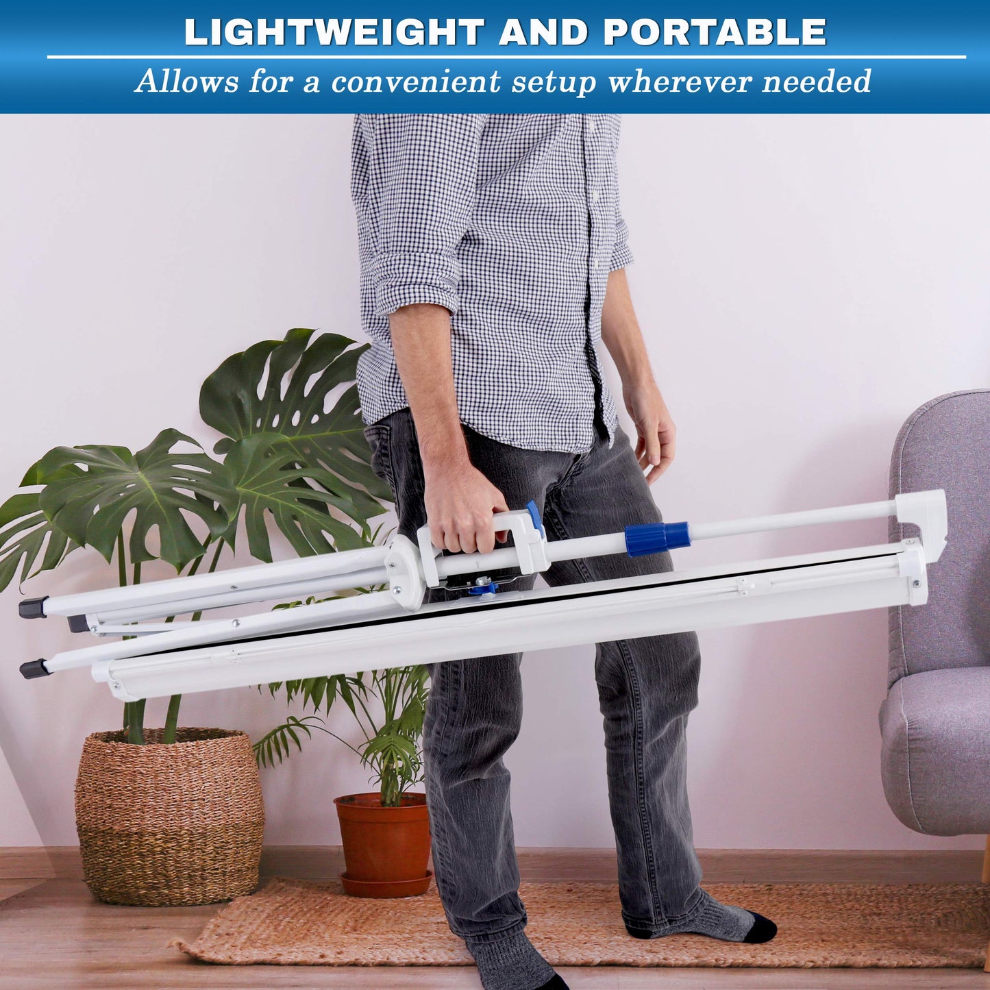 Pyle 40-Inch Portable Projector Screen with Tripod Stand - Lightweight and Durable Movie Projector Screen, Easy Pull Setup, 4:3 Aspect Ratio, Perfect for Indoor/Outdoor Use, Schools & Conferences