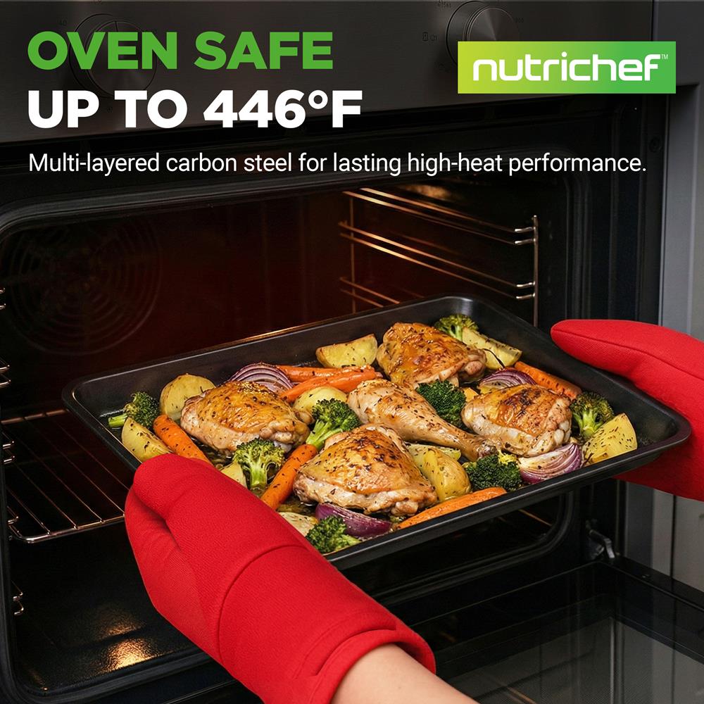 NutriChef Non-Stick Kitchen Oven Baking Pans