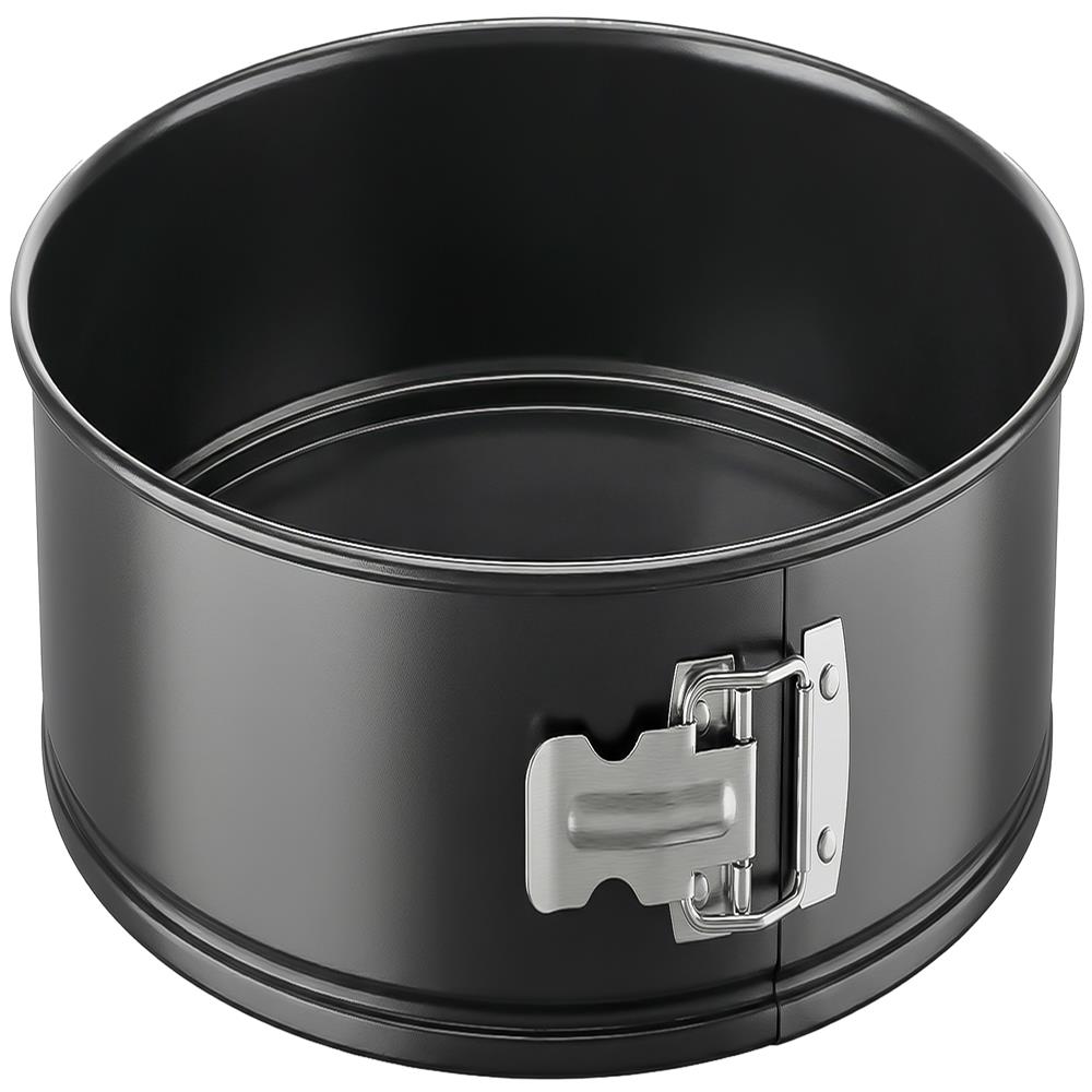 NutriChef 9 Inch Nonstick Cheesecake Springform Cake Pan | Stainless Steel Clasp & Removable Bottom | Durable Carbon Steel Cheesecake Pan | Easy to Clean | Includes 100 Parchment Papers | Black