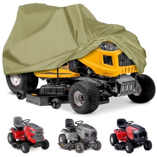 Pyle Universal Lawn Tractor Mower Cover – Waterproof Canvas, All-Weather Protection, Elastic Hem for Snug Fit – Dust & Weather Resistant, Ideal for Indoor/Outdoor Storage, Green