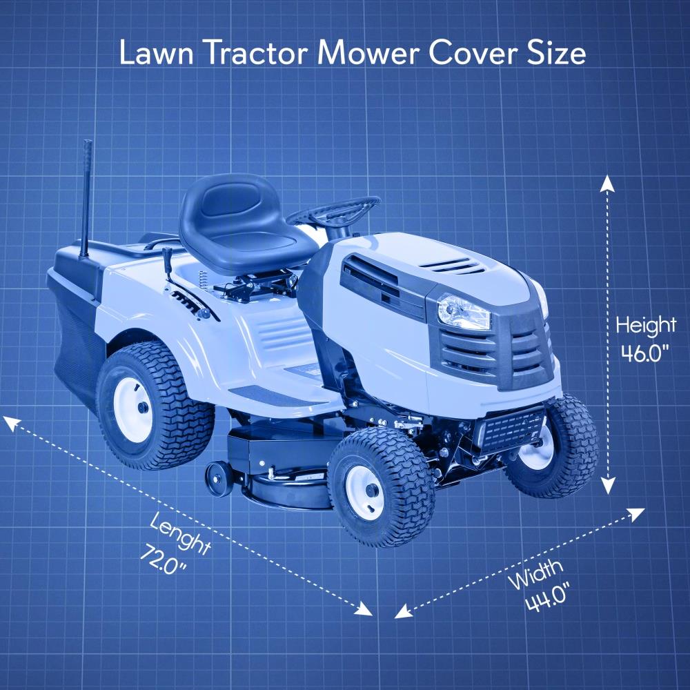 Pyle Universal Lawn Tractor Mower Cover – Waterproof Canvas, All-Weather Protection, Elastic Hem for Snug Fit – Dust & Weather Resistant, Ideal for Indoor/Outdoor Storage, Green