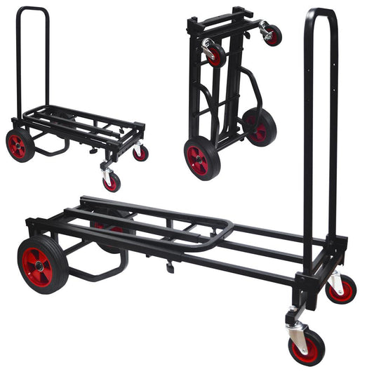 Pyle Adjustable Professional Equipment - Compact 8-in-1 Folding, Foldable and Lightweight, Hand Truck/Dolly/Platform Cart, Extends Up to 27.52'' to 44.25'' - Pyle PKEQ48