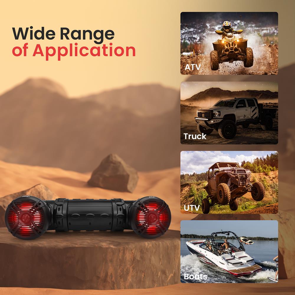 Atv/Utv Waterproof Bluetooth Speaker