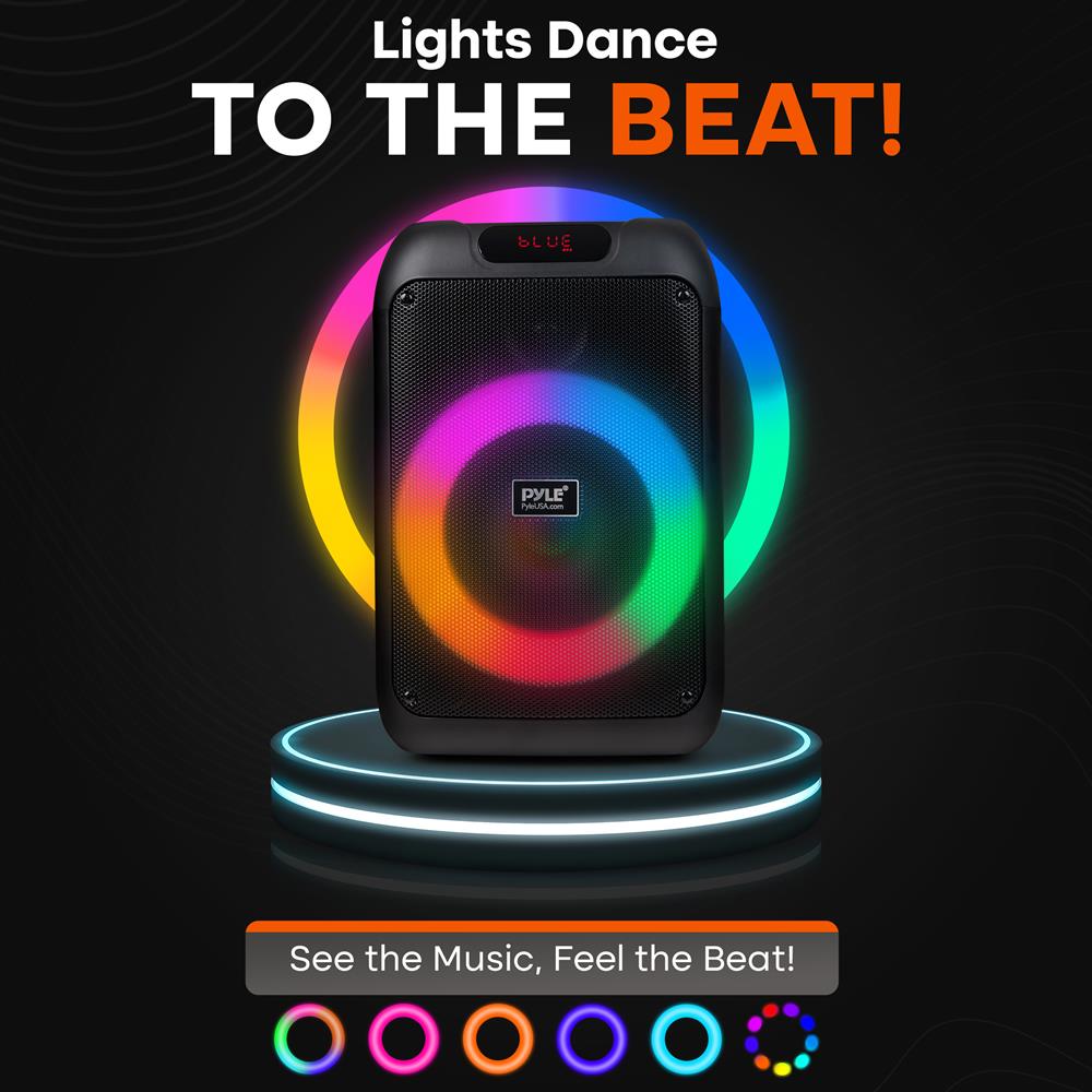 Pyle Audio Bluetooth Party Speaker - Party Bluetooth Speaker with True Wireless Stereo System - Enjoy Powerful Bass and Clear Treble - Big Speaker with Carry Bag - Model PPHP8496BG - 100W