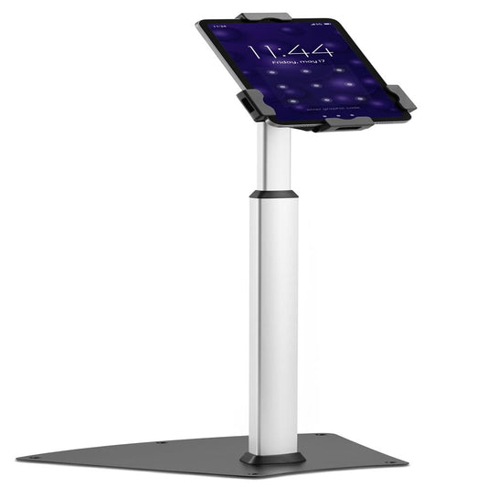 Pyle Anti-Theft Tablet Security Stand Kiosk-Heavy Duty Aluminum Metal Floor Standing Mount Tablet Case Holder Display w/Height Adjustable Pole,Fits iPad Mini 2 3 4 Air Samsung Tablets-Pyle PSPADLK60