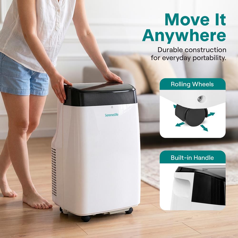 3-in-1 Portable Air Conditioner with Built-in Dehumidifier Function,Fan Mode, Remote Control, Complete Window Mount Exhaust Kit