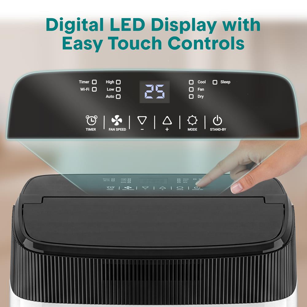 3-in-1 Portable Air Conditioner with Built-in Dehumidifier Function,Fan Mode, Remote Control, Complete Window Mount Exhaust Kit