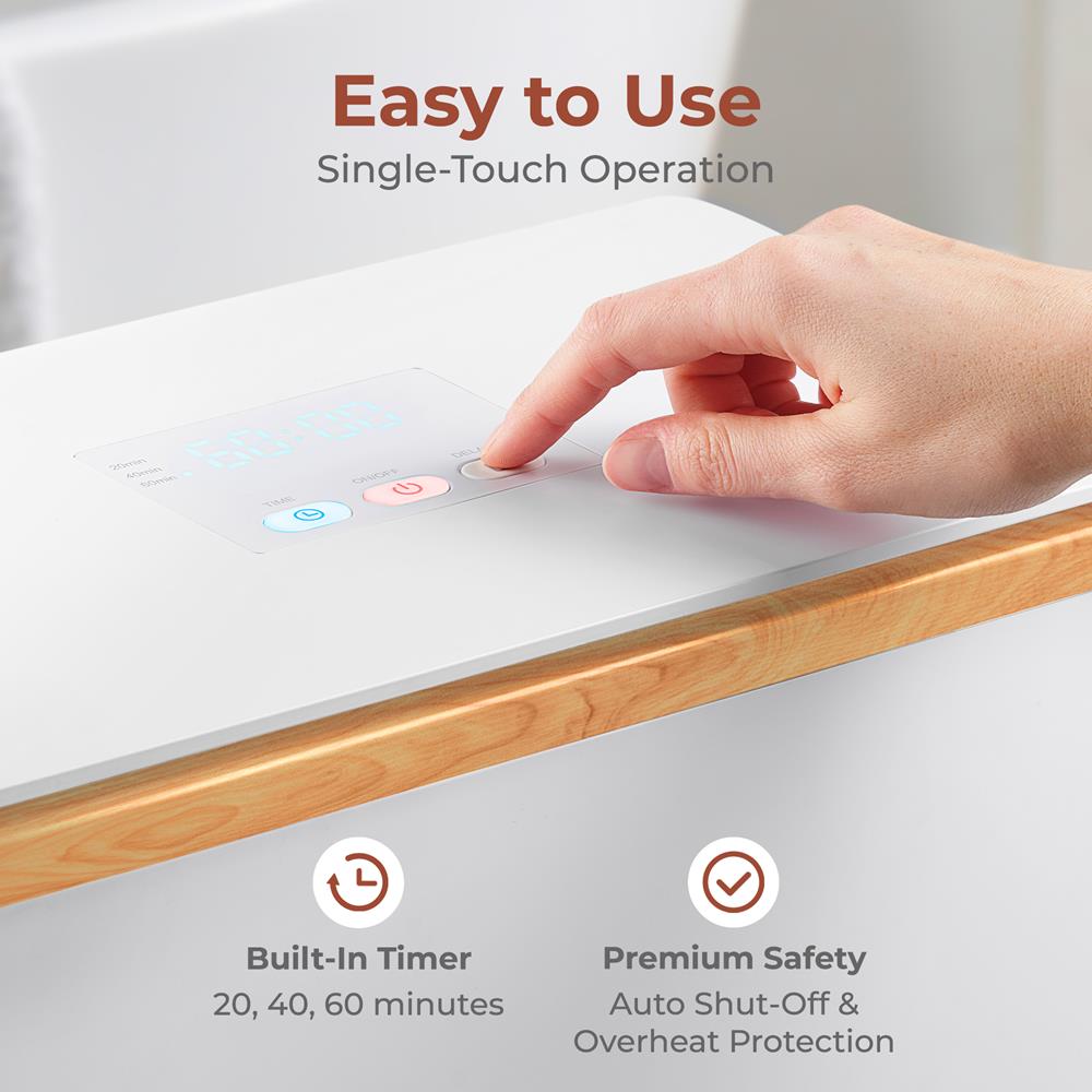 SereneLife Luxury Rectangle Towel Warmer - Spa & Bathroom Heater with Custom Fragrance, Auto Shut-Off, Fits 2 large Towels, Blankets, Bathrobes, PJ's - Perfect Gift for Him & Her (Natural Wood)
